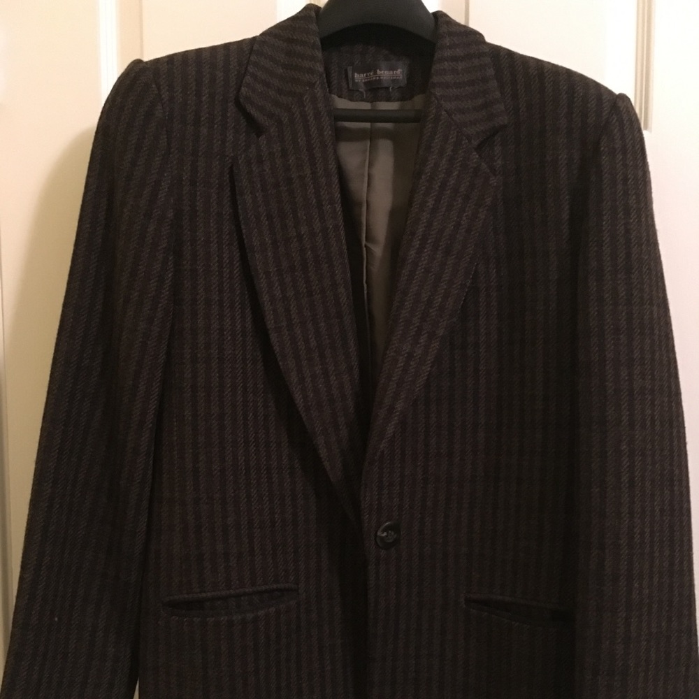 Tweed striped blazer by Harve Bernard